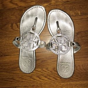 Silver women’s flats